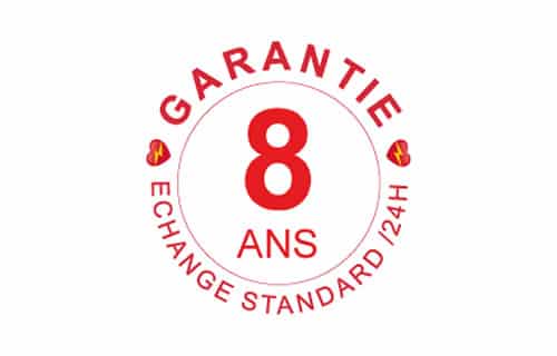 Garantie 8 ans du défibrillateur