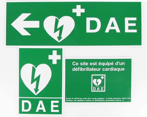 Signalisation du défibrillateur