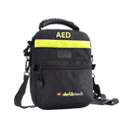 Sac de transport en tissu cordura noir spécial défibrillateur lifleine Defibtech avec bande réfléchissante