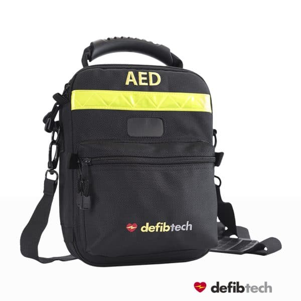 Sac de transport en tissu cordura noir spécial défibrillateur lifeline view Defibtech avec bande réfléchissante